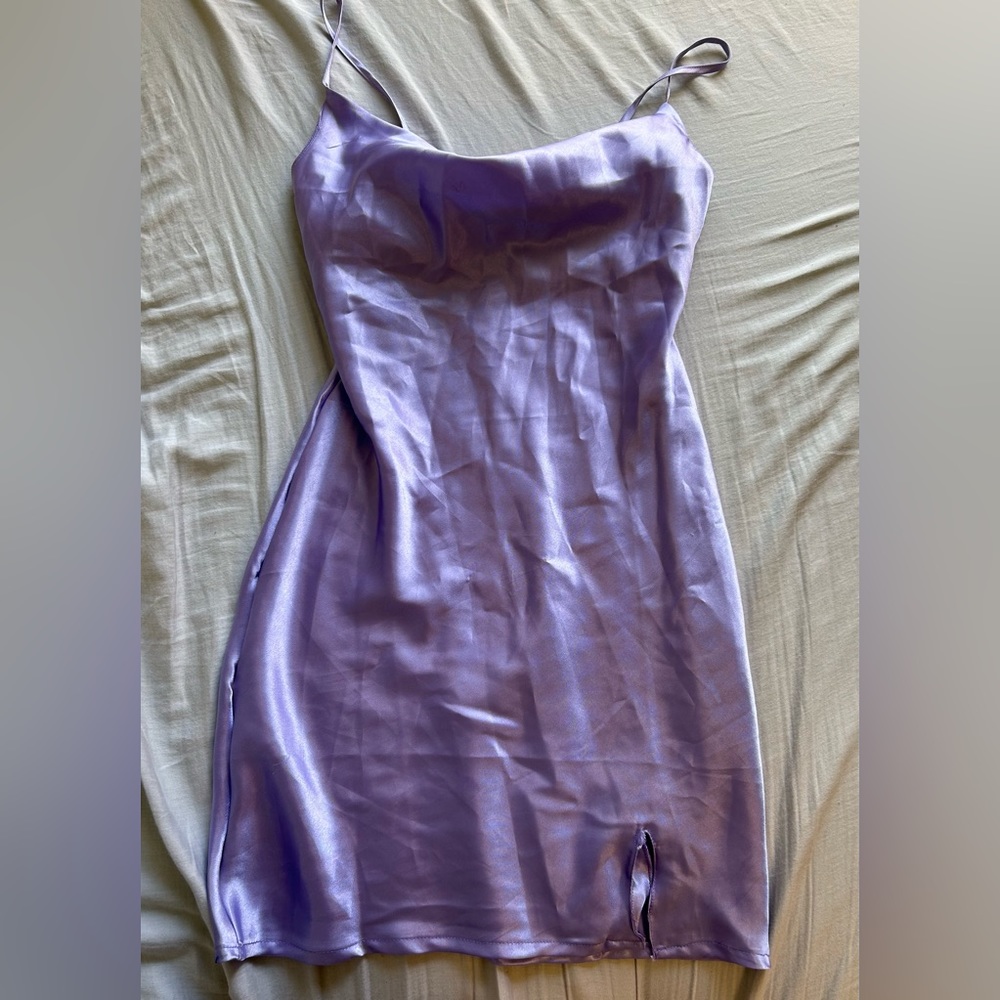 Purple mini dress